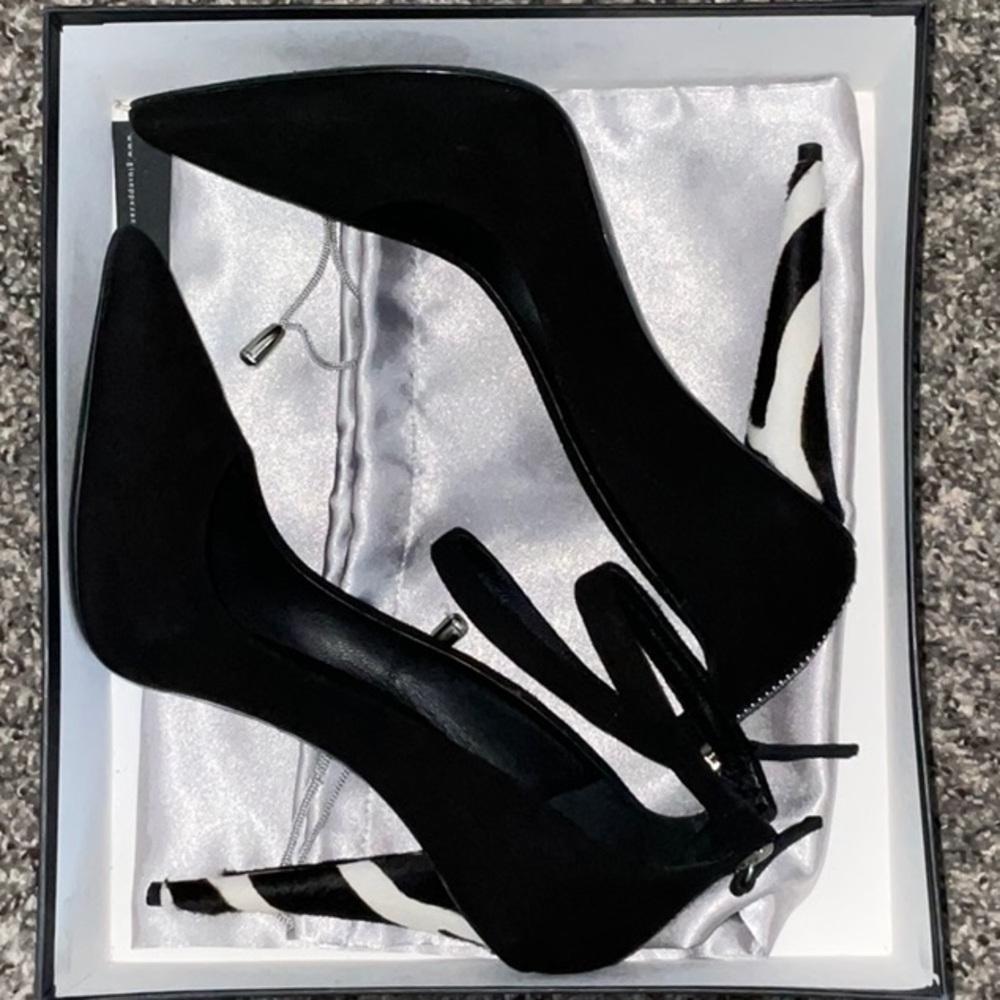 GUISEPPE ZANOTTI DESIGN AUTHENTIC 100% Ladies high heels animal print heel